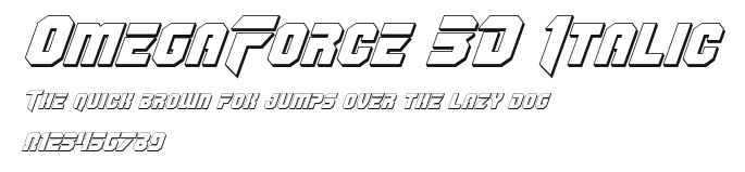 OmegaForce 3D Italic Preview