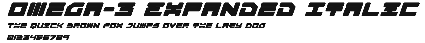 Omega-3 Expanded Italic Preview