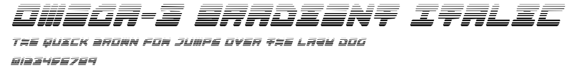 Omega-3 Gradient Italic Preview