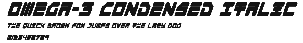Omega-3 Condensed Italic Preview