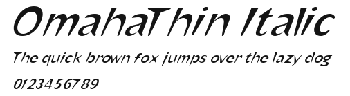 OmahaThin Italic Preview