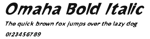 Omaha Bold Italic Preview