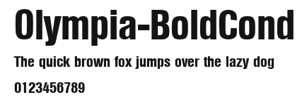 Olympia-BoldCond Preview