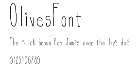 OlivesFont Preview