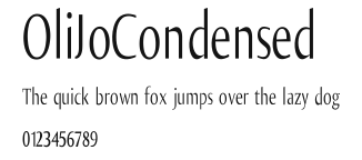 OliJoCondensed Preview