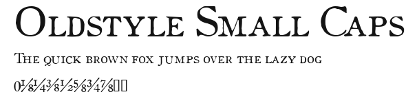 Oldstyle Small Caps Preview