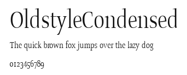 OldstyleCondensed Preview