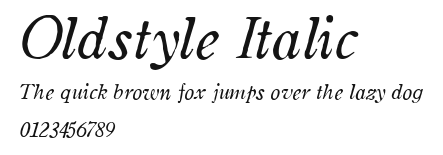 Oldstyle Italic Preview