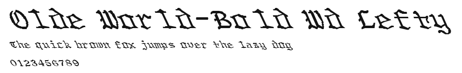 Olde World-Bold Wd Lefty Preview