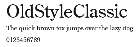 OldStyleClassic Preview