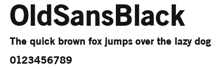 OldSansBlack Preview
