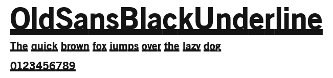 OldSansBlackUnderline Preview