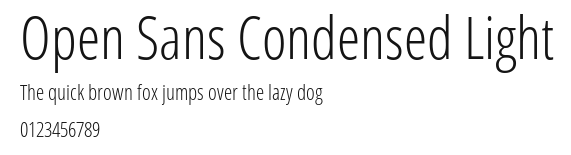 Open Sans Condensed Light Preview