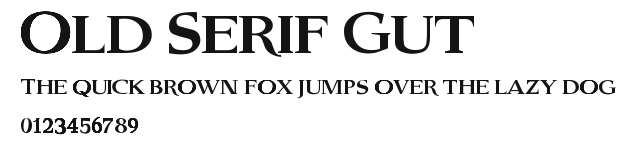 Old Serif Gut Preview