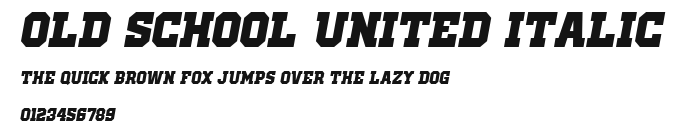 Old School United Italic Preview