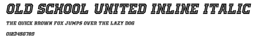 Old School United Inline Italic Preview