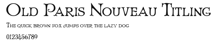 Old Paris Nouveau Titling Preview