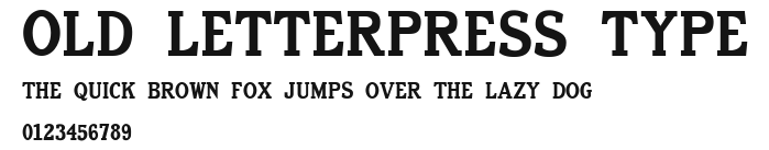 Old Letterpress Type Preview