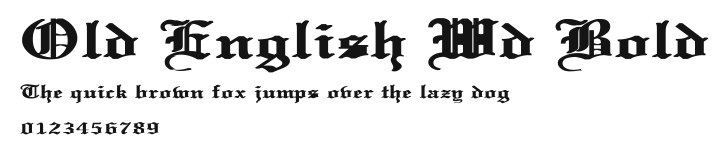 Old English Wd Bold Preview