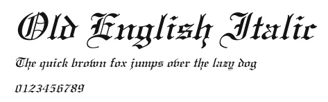 Old English Italic Preview