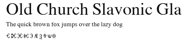 Old Church Slavonic Gla Preview
