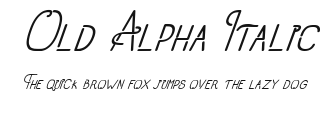 Old Alpha Italic Preview