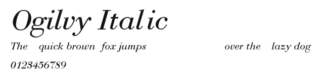 Ogilvy Italic Preview