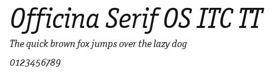 Officina Serif OS ITC TT Preview