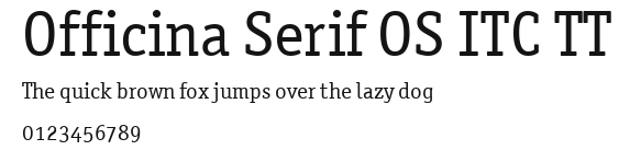 Officina Serif OS ITC TT Preview