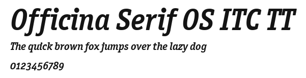 Officina Serif OS ITC TT Preview