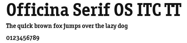 Officina Serif OS ITC TT Preview