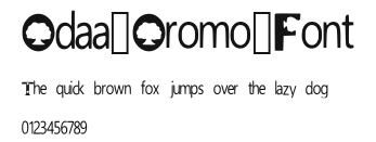 Odaa_Oromo_Font Preview