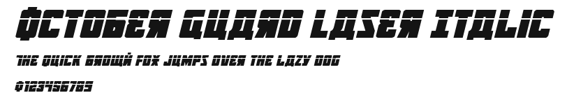 October Guard Laser Italic Preview