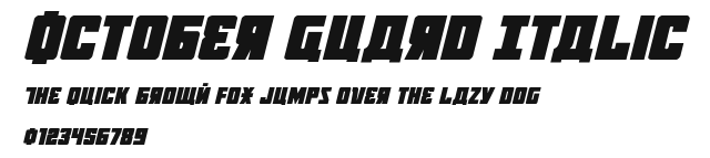 October Guard Italic Preview