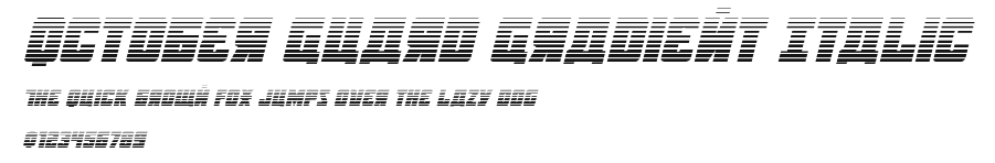 October Guard Gradient Italic Preview