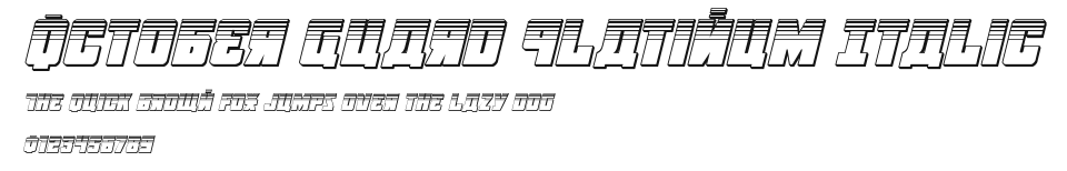 October Guard Platinum Italic Preview