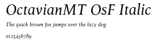 OctavianMT OsF Italic Preview