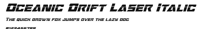 Oceanic Drift Laser Italic Preview