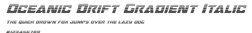 Oceanic Drift Gradient Italic Preview