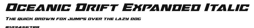 Oceanic Drift Expanded Italic Preview