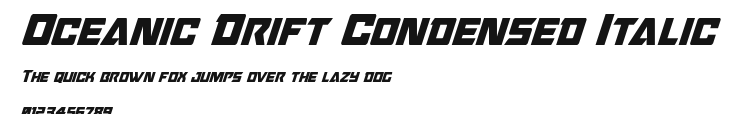 Oceanic Drift Condensed Italic Preview
