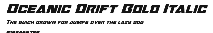 Oceanic Drift Bold Italic Preview