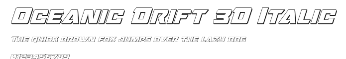 Oceanic Drift 3D Italic Preview