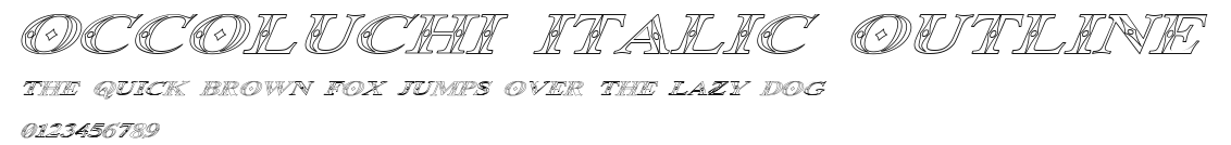 Occoluchi Italic Outline Preview