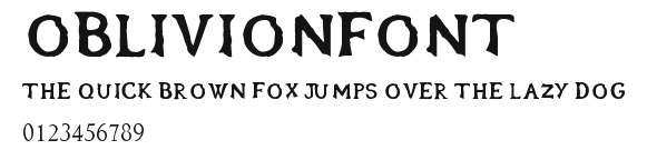 OblivionFont Preview