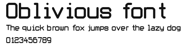 Oblivious font Preview