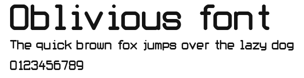 Oblivious font Preview