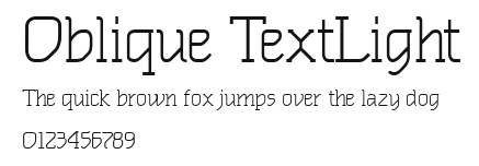 Oblique TextLight Preview