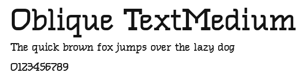 Oblique TextMedium Preview
