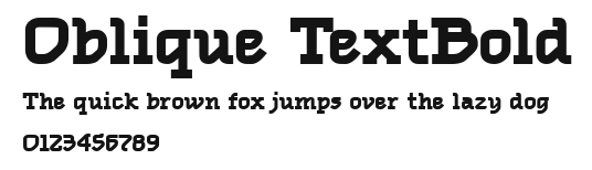 Oblique TextBold Preview
